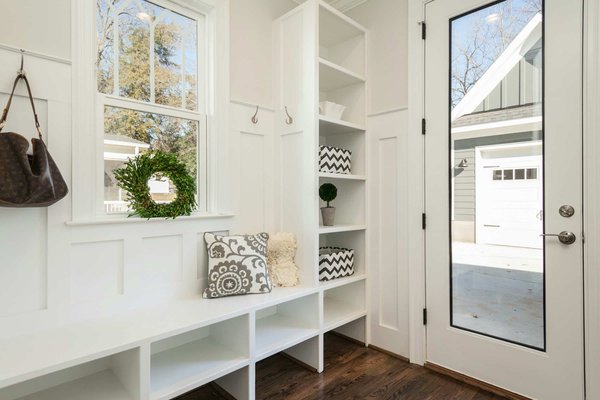 What's the best way to create a dual-purpose laundry and mudroom?